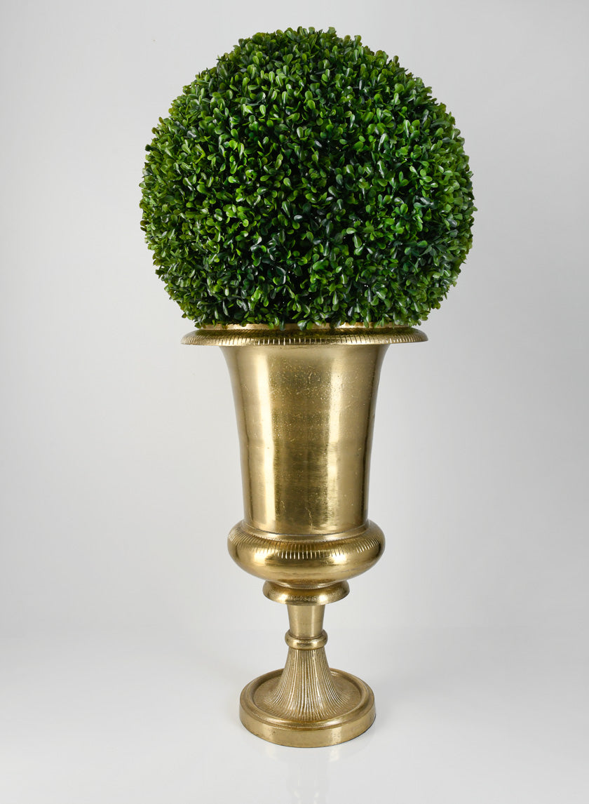 18.5in Tall Old Gold Batiste Urn Decor Jamaligarden