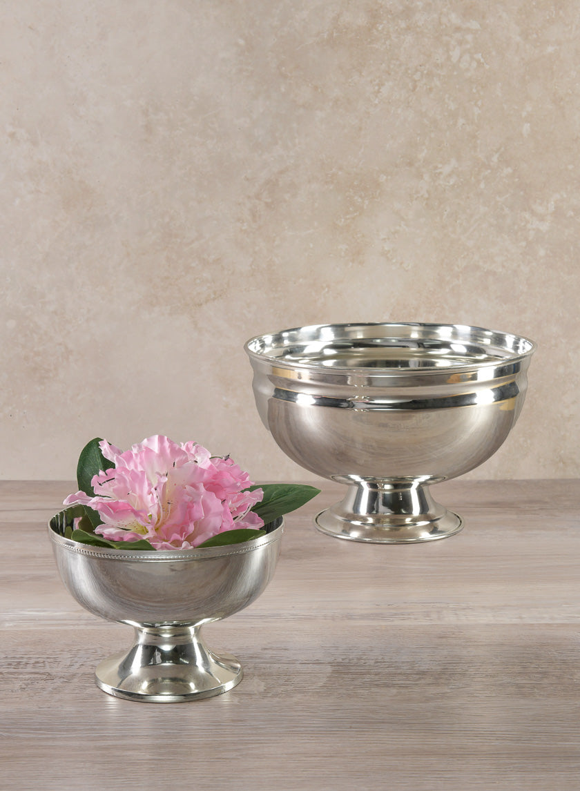 Silver Pedestal Bowls Decor Jamaligarden