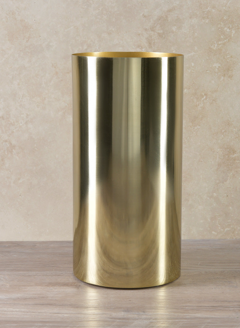 Gold Stainless Steel Cylinders Decor Jamaligarden