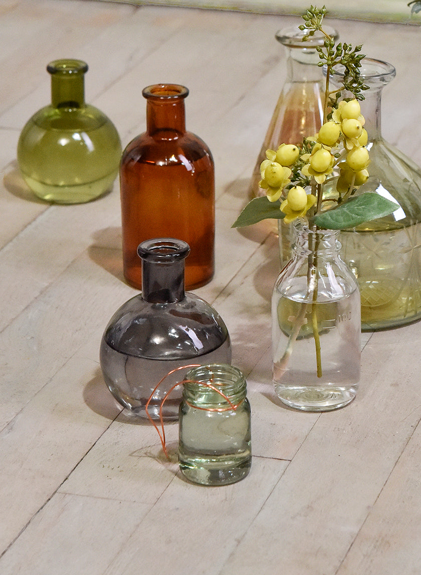 Mexican Green Hanging Glass Bud Vases Decor Jamaligarden