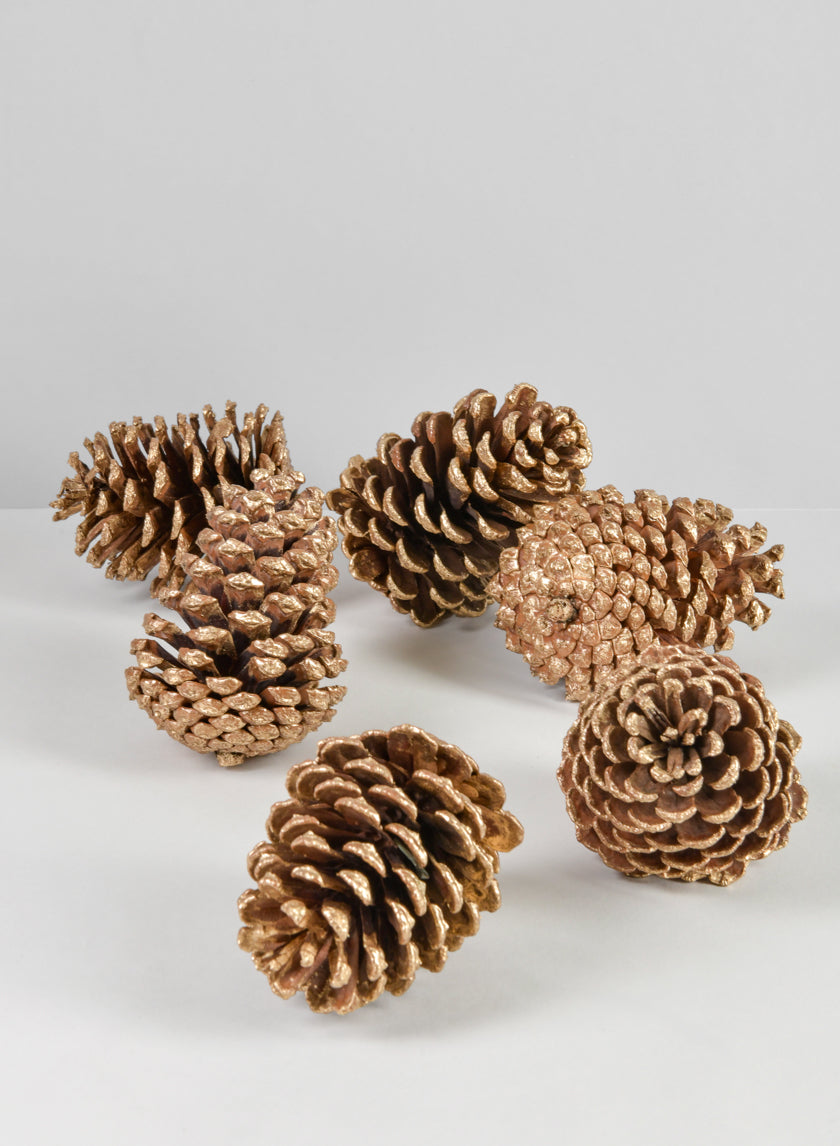 4in Long Large Golden Pinecone Decor Jamaligarden