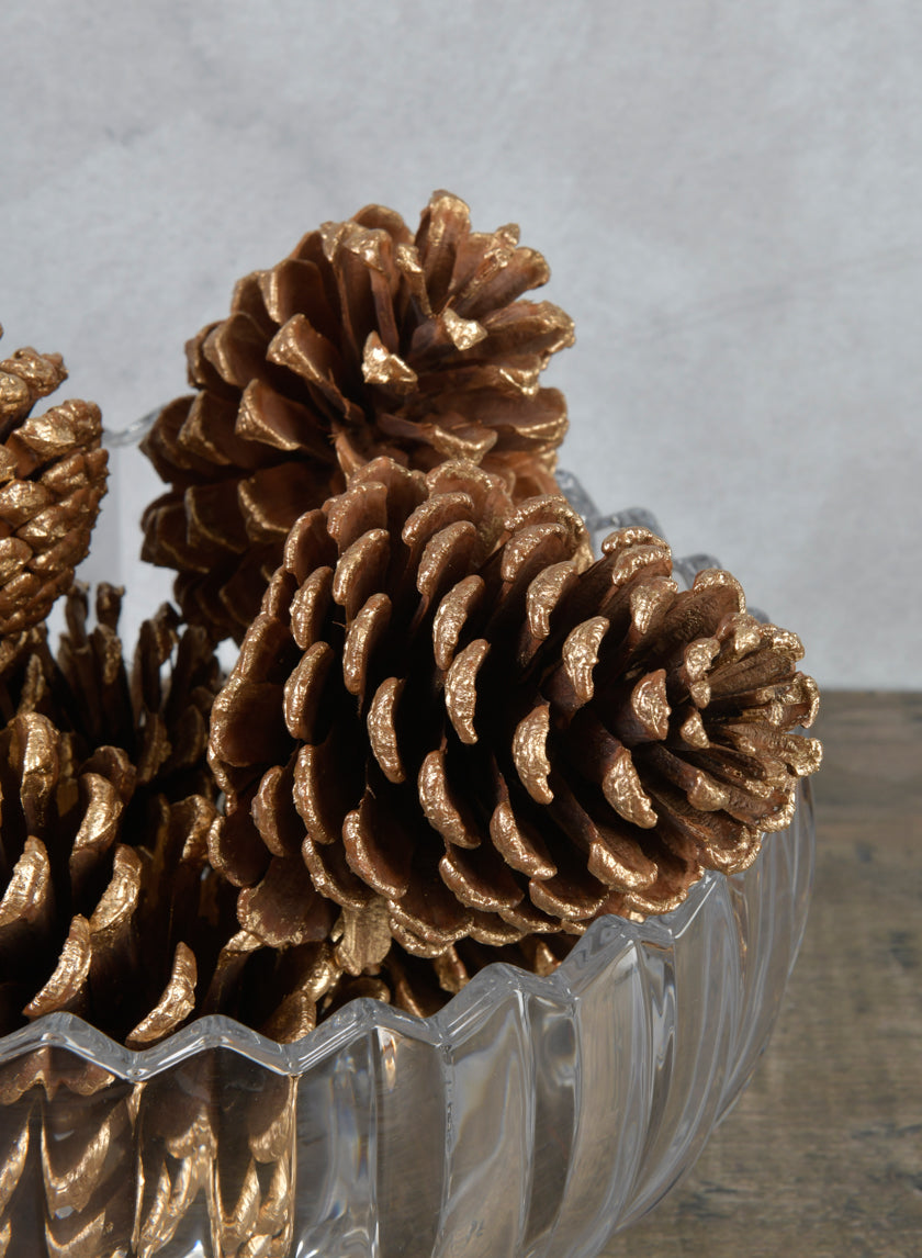 4in Long Large Golden Pinecone Decor Jamaligarden