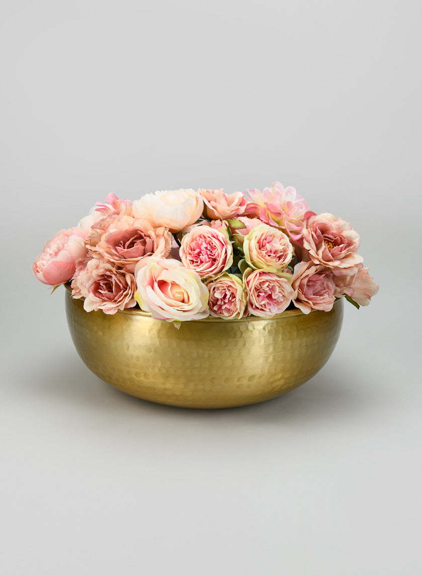 15.75in Wide Kochin "Brass Look" Aluminum Bowl Decor Jamaligarden