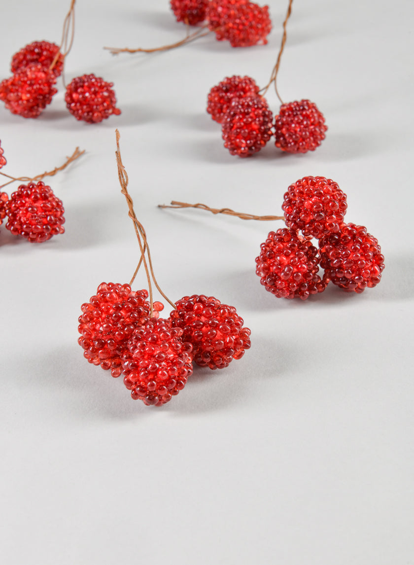 4in Long Beads Berries, 18pcs Decor Jamaligarden