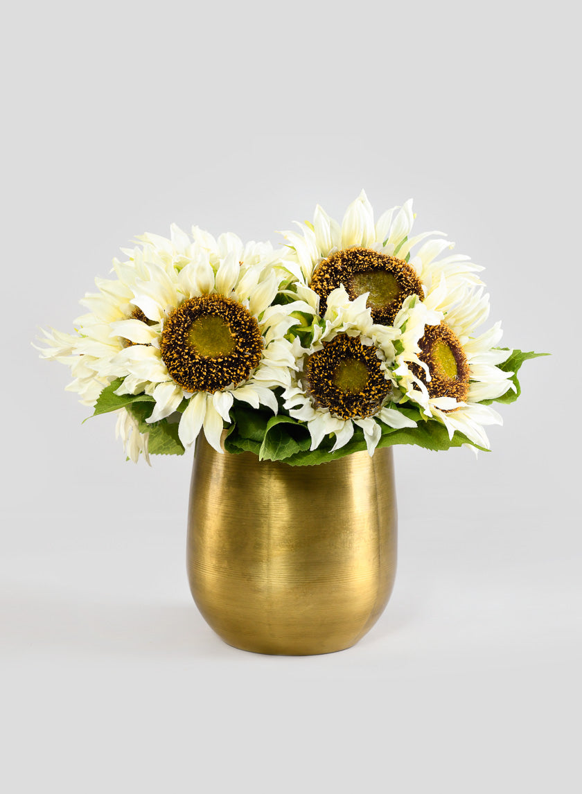 14in Long White Sunflower Bouquet Decor Jamaligarden