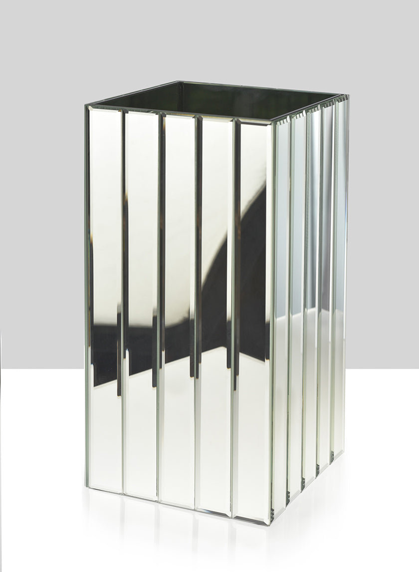 Mirror Strips Rectangle &amp; Square Glass Vase Decor Jamaligarden 4in Tall EACH
