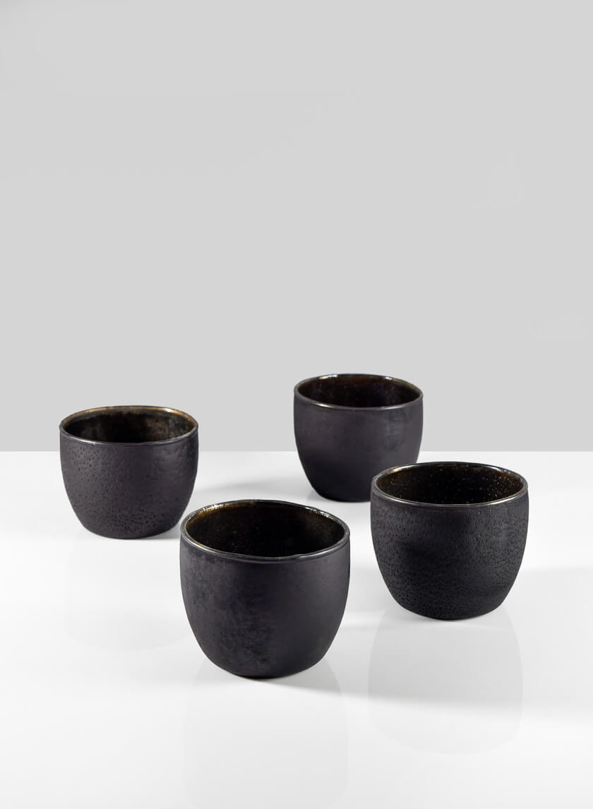 3.5in Wide Charcoal Frost Bowl Decor Jamaligarden