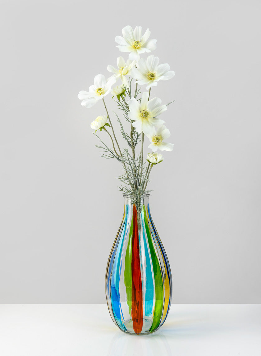 10in Tall Harlequin Glass Vase Decor Jamaligarden