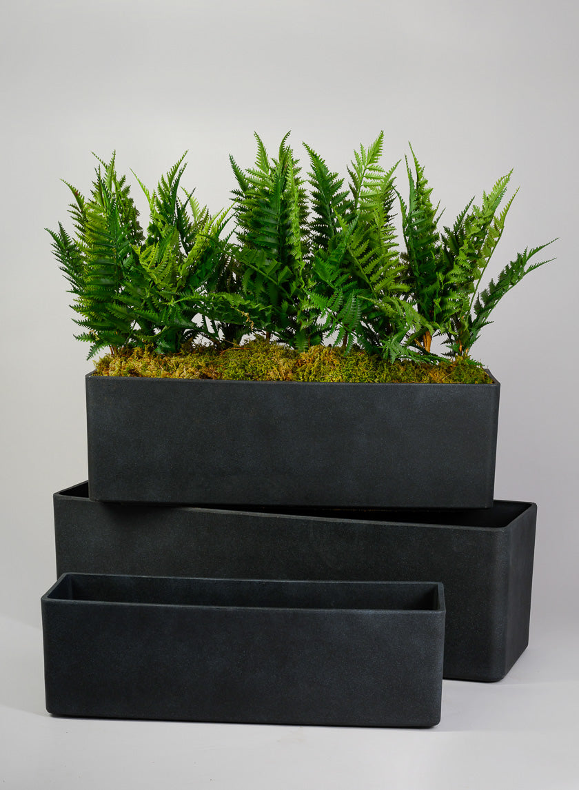 32.5Dia x 11W X 10H Campagna BLK Classic Light Weight Window box Decor Jamaligarden