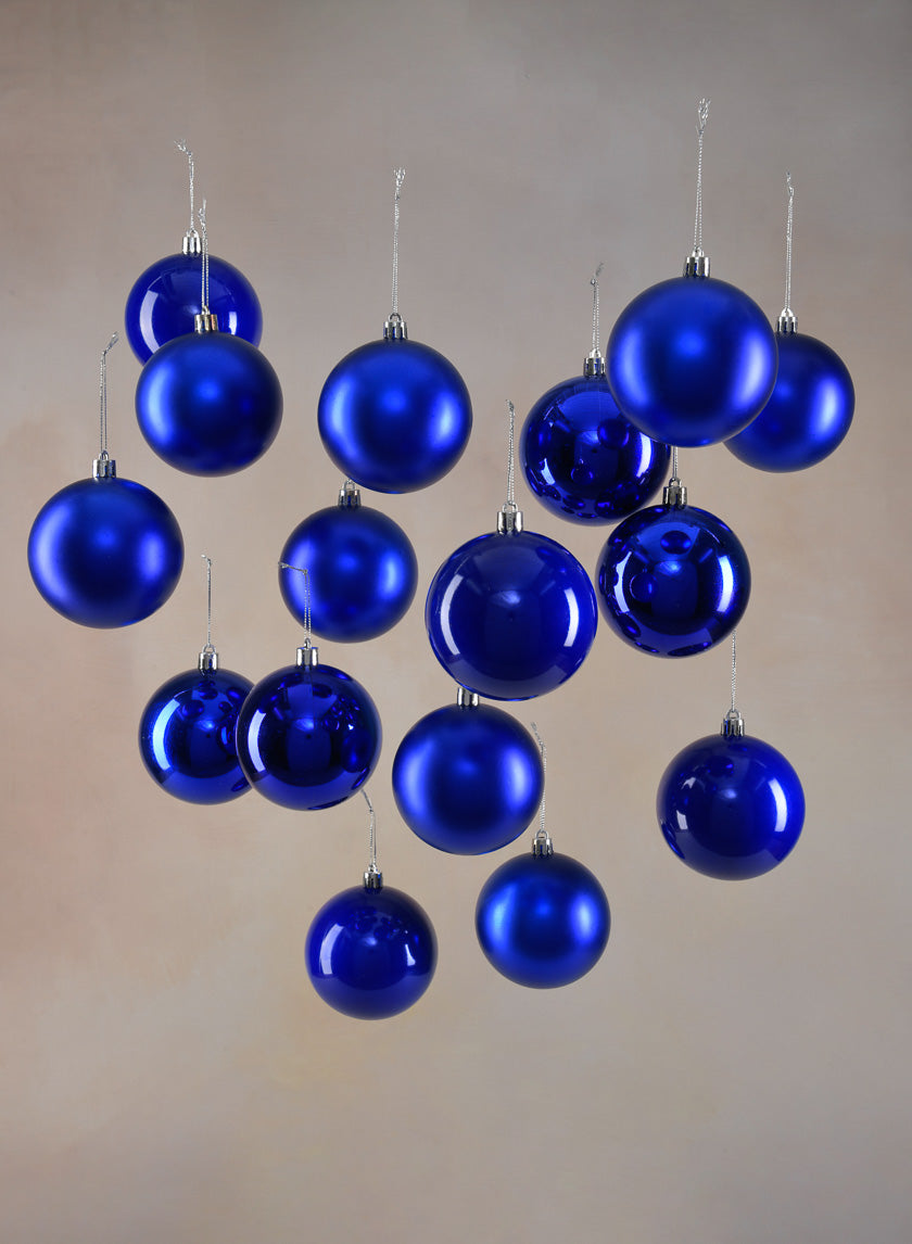 3in Round Pearl, Matte, Light &amp; Shiny Blue Ornament Ball Decor Jamaligarden