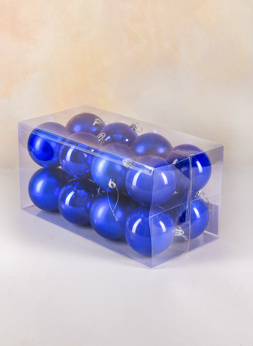 3in Round Pearl, Matte, Light &amp; Shiny Blue Ornament Ball Decor Jamaligarden