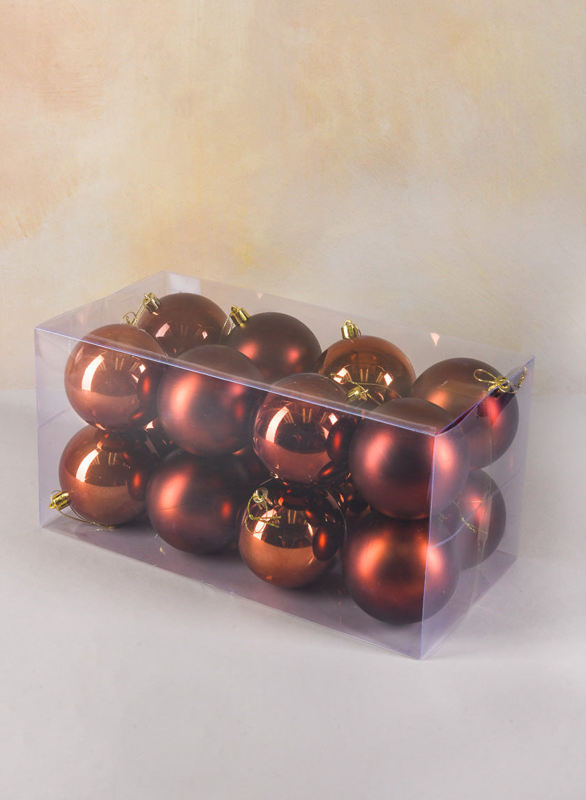 3in Round Pearl, Matte, Light &amp; Shiny Copper Ornament Ball Decor Jamaligarden