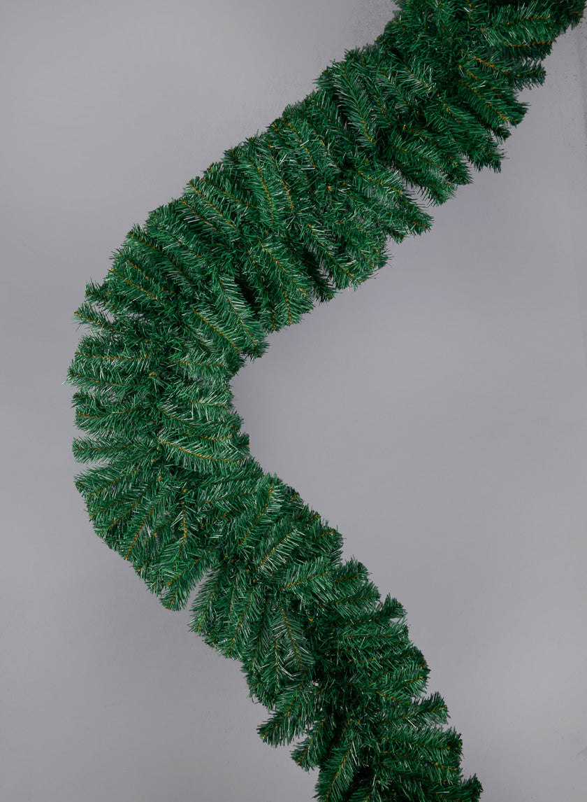 9ft Long Green Plastic Pine Garland Decor Jamaligarden