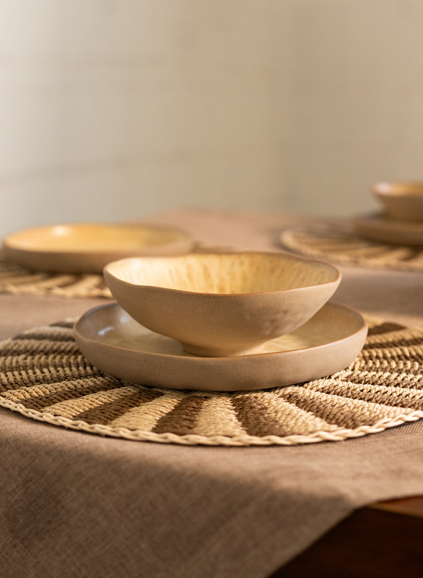 8.5in Wide Satsuma Artisan Plate Decor Jamaligarden