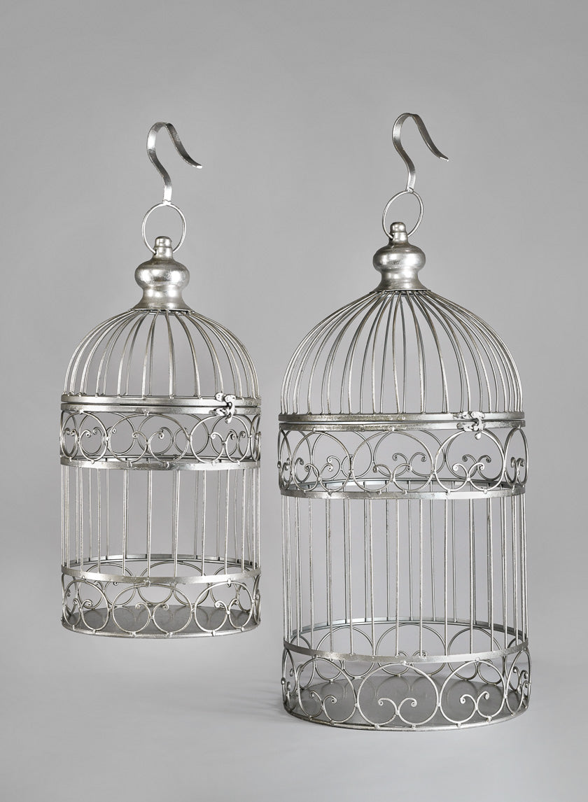Silver Birdcages Decor Jamaligarden