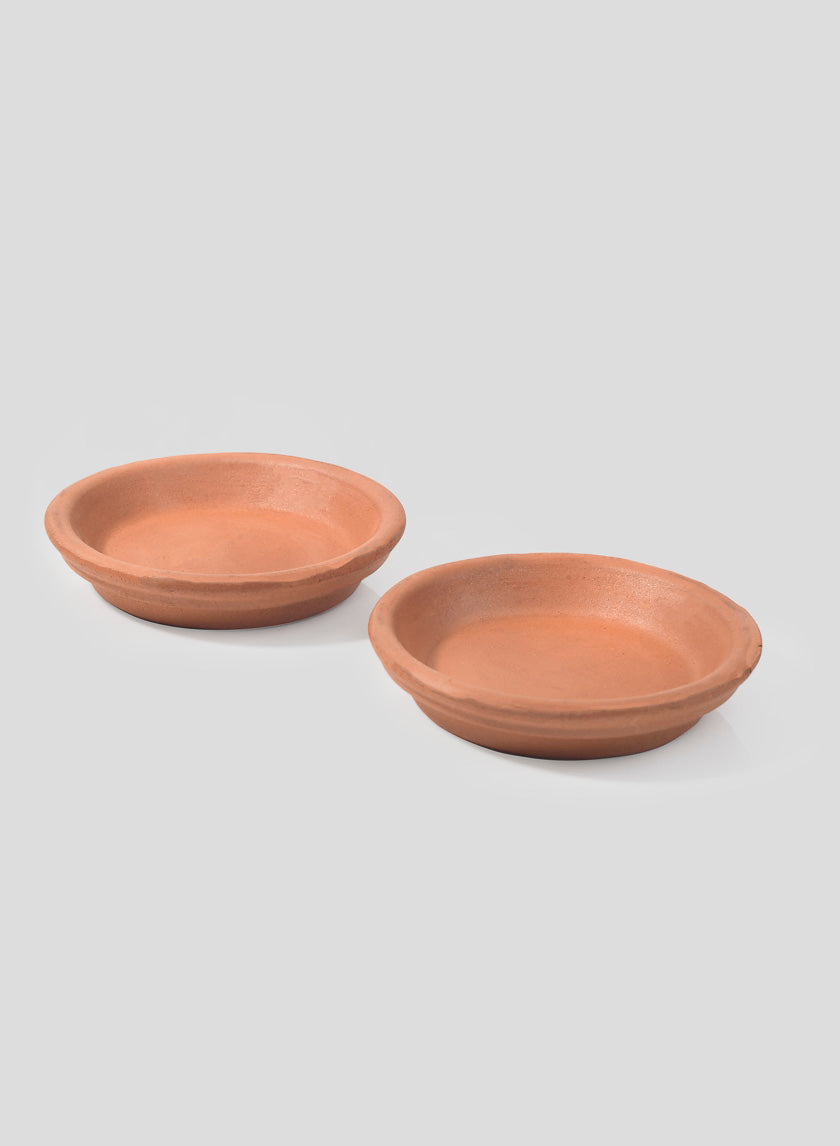 3in Wide Sottovaso Clay Saucer Decor Jamaligarden