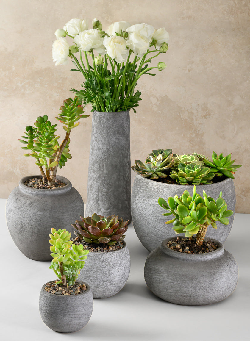 Iquitos Venetian Grey Ceramic Vase Decor Jamaligarden
