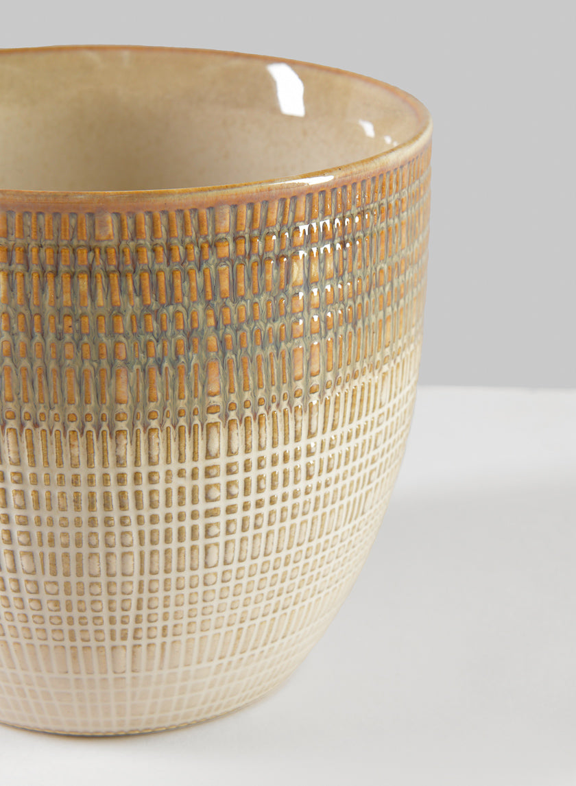 5in Tall Hinata Running Glazed Cachepot Decor Jamaligarden