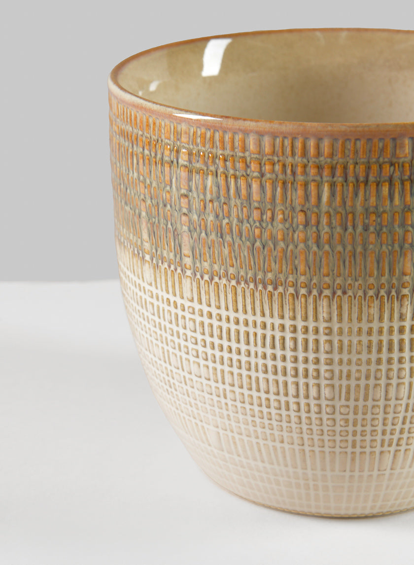 5in Tall Hinata Running Glazed Cachepot Decor Jamaligarden