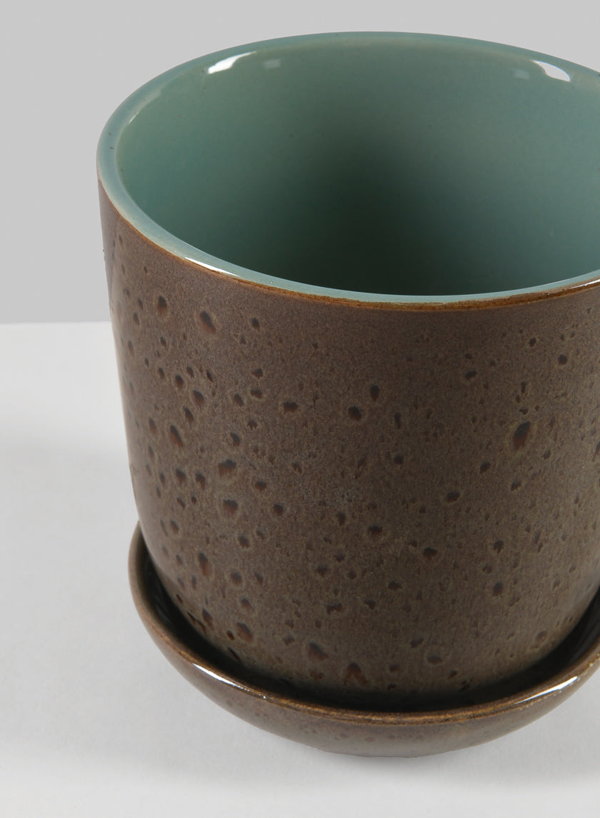 Cobra Black Dotted Green Pot Decor Jamaligarden