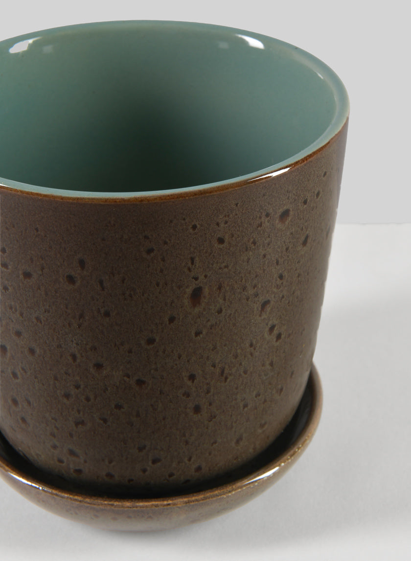 Cobra Black Dotted Green Pot Decor Jamaligarden