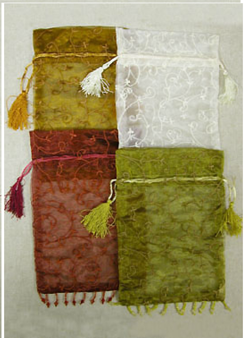 Embroidered Organza Bags Decor Jamaligarden