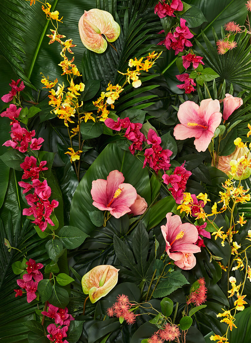 22in Long Peach &amp; Green Anthurium Spray Decor Jamaligarden