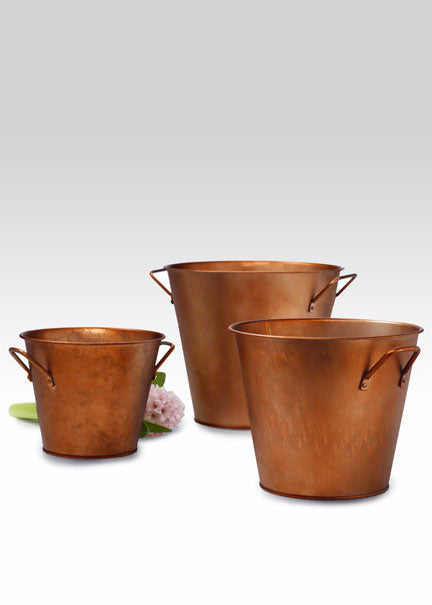 Copper Finish Buckets Decor Jamaligarden