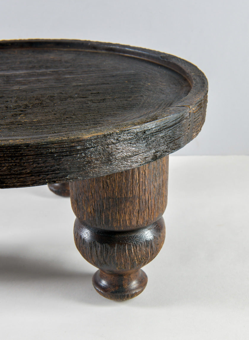 14in Wide Banjara Reclaimed Look Black Rugged Wood Stand Decor Jamaligarden