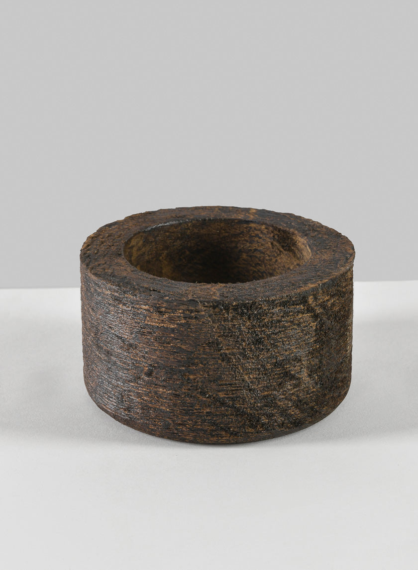 4.5in Wide Banjara Reclaimed Look Black Rugged Wood Bowl Decor Jamaligarden