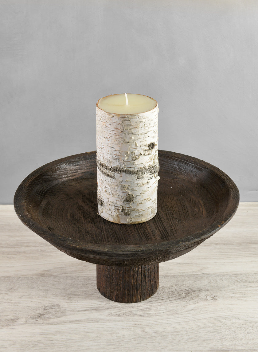 11.5in Wide Banjara Reclaimed Look Black Rugged Wood Plate Stand Decor Jamaligarden
