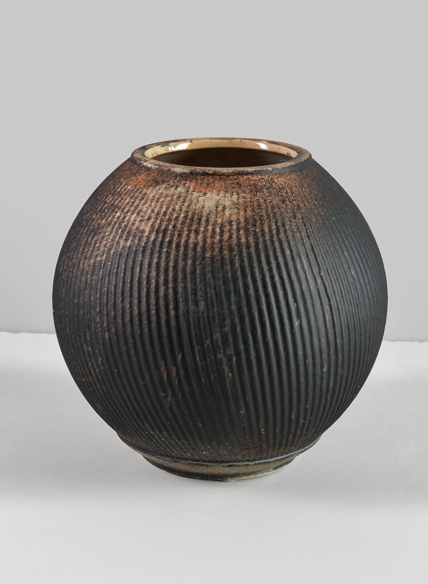 6.5in Wide Bashira Ethnic Aged Clay Fishbowl Decor Jamaligarden