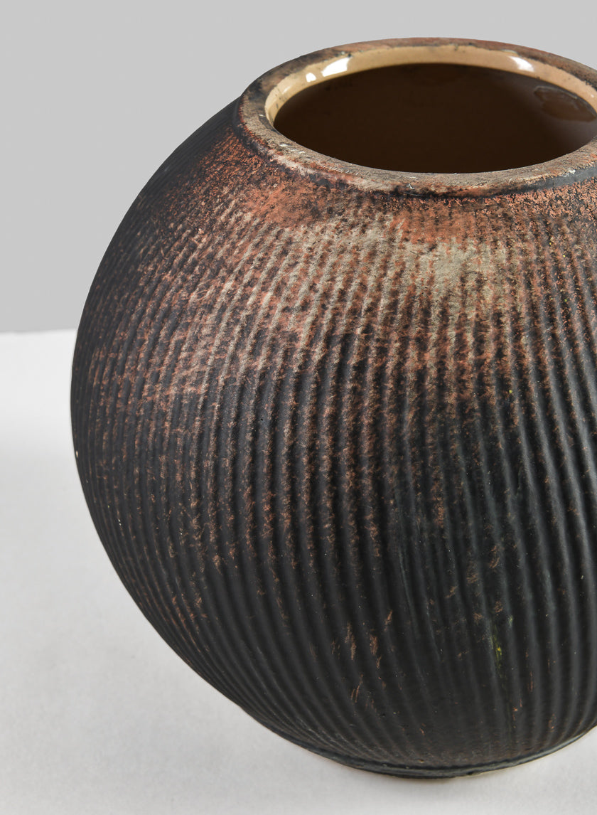 6.5in Wide Bashira Ethnic Aged Clay Fishbowl Decor Jamaligarden