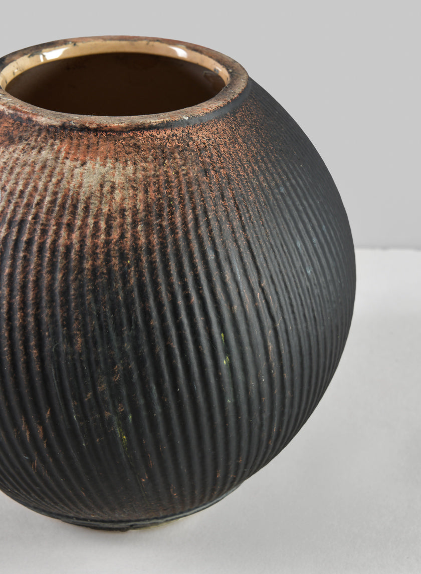6.5in Wide Bashira Ethnic Aged Clay Fishbowl Decor Jamaligarden