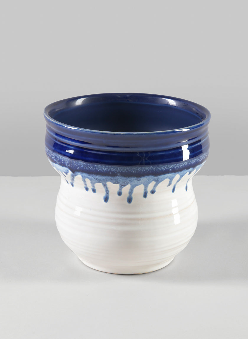 5.5in Tall Harami Running Blue Pot Decor Jamaligarden