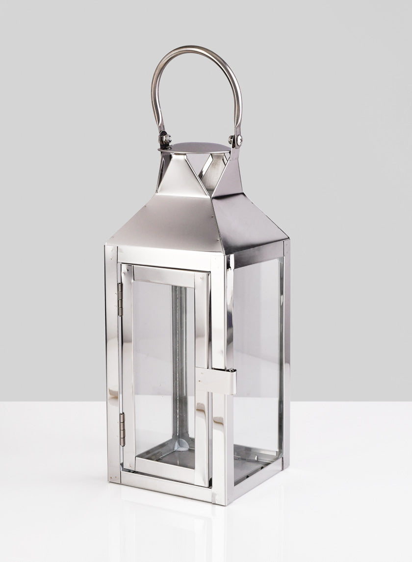 Silver Soho Stainless Steel Lanterns Decor Jamaligarden