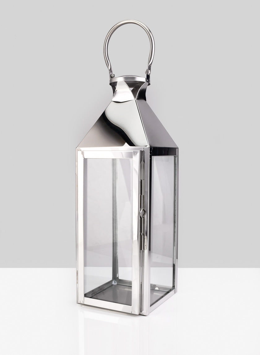 Silver Soho Stainless Steel Lanterns Decor Jamaligarden