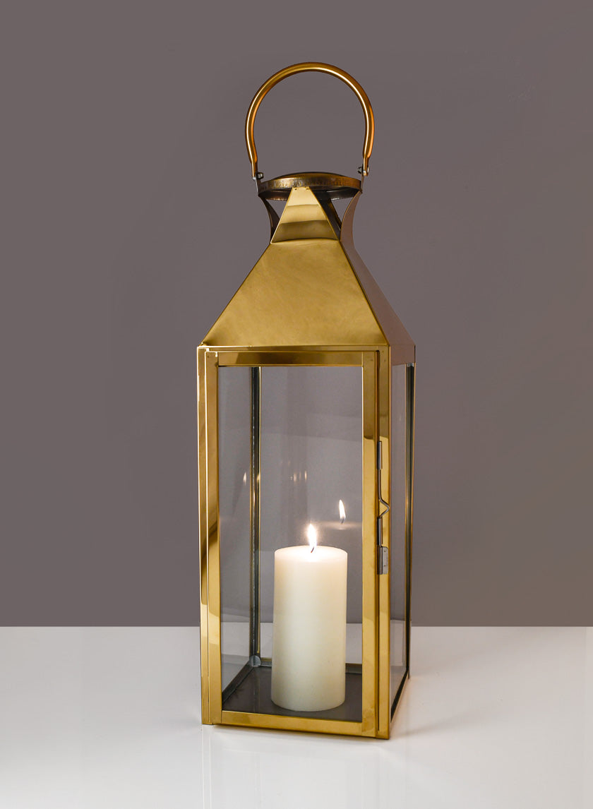 Gold Soho Stainless Steel Lanterns Decor Jamaligarden Gold 25in Tall EACH