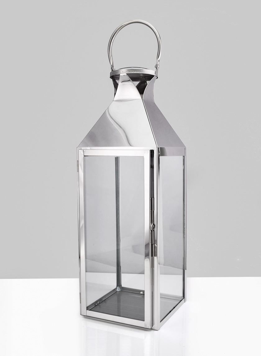 Silver Soho Stainless Steel Lanterns Decor Jamaligarden