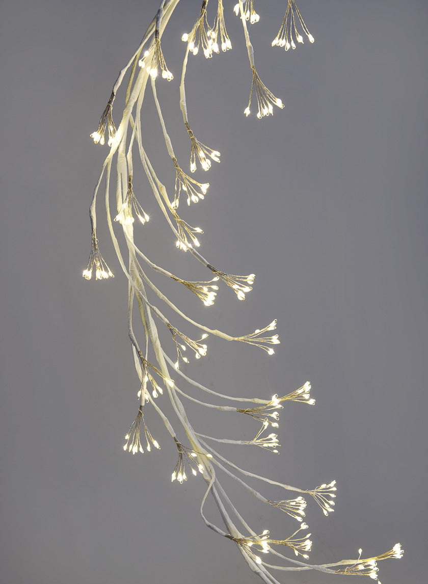 6ft Long 480 Micro-Lights White Garland Decor Jamaligarden