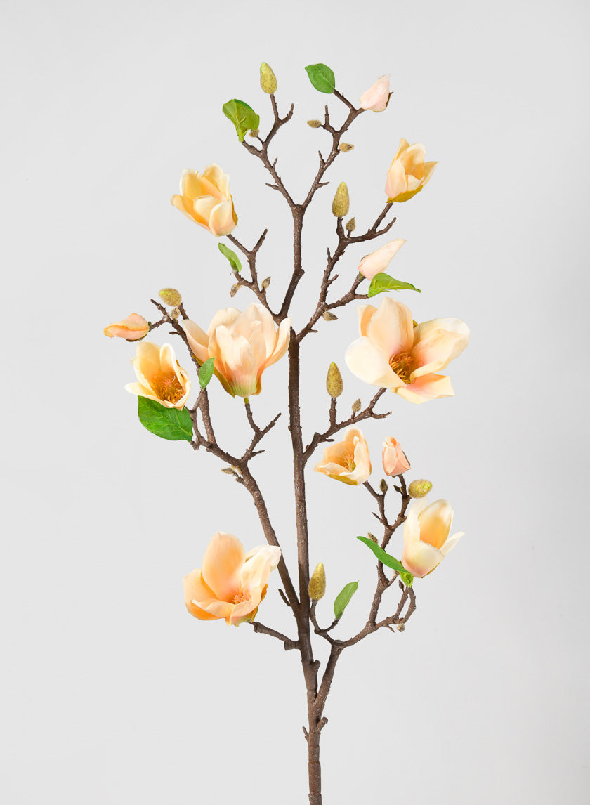 42in Long Peach Magnolia Blossom Branch Decor Jamaligarden