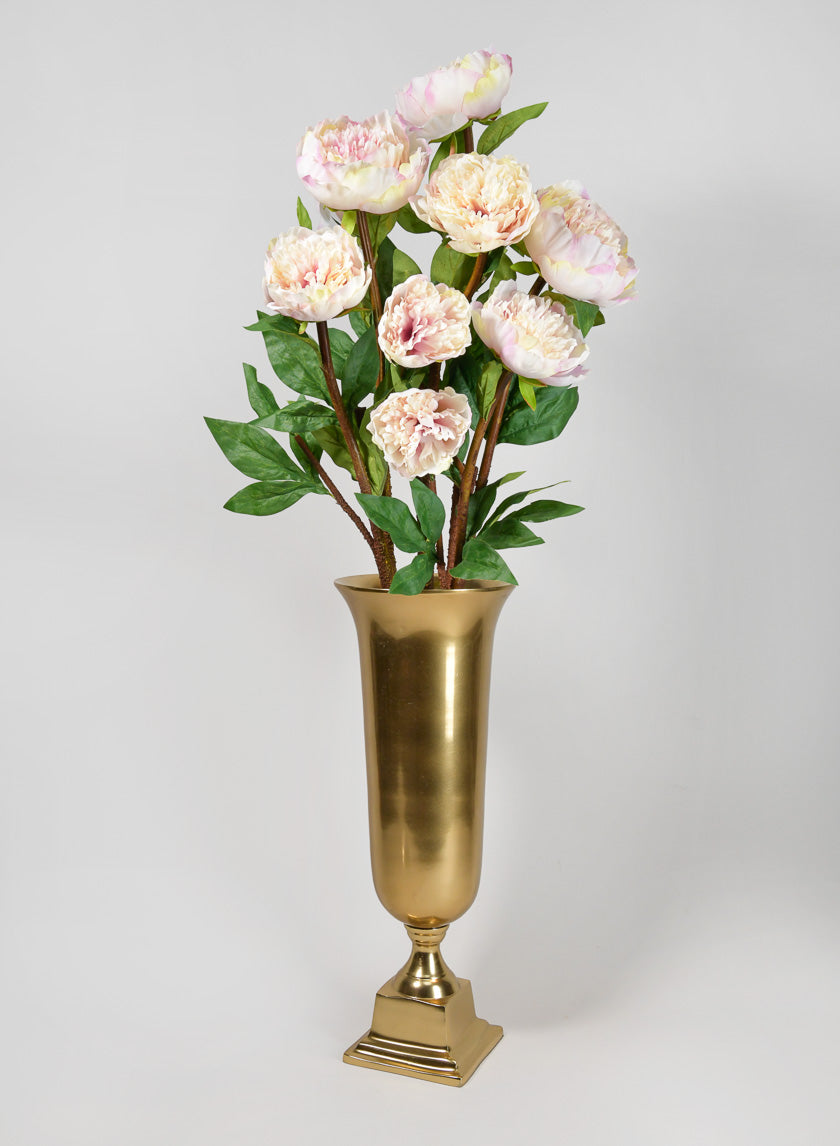 35in Long Light Pink Garden Peony Stem Decor Jamaligarden