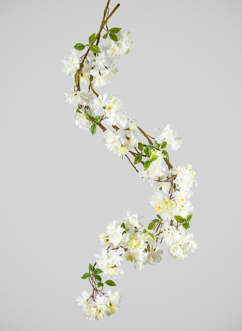 50in Long White Cherry Blossom Vine, Case of 6 Decor Jamaligarden