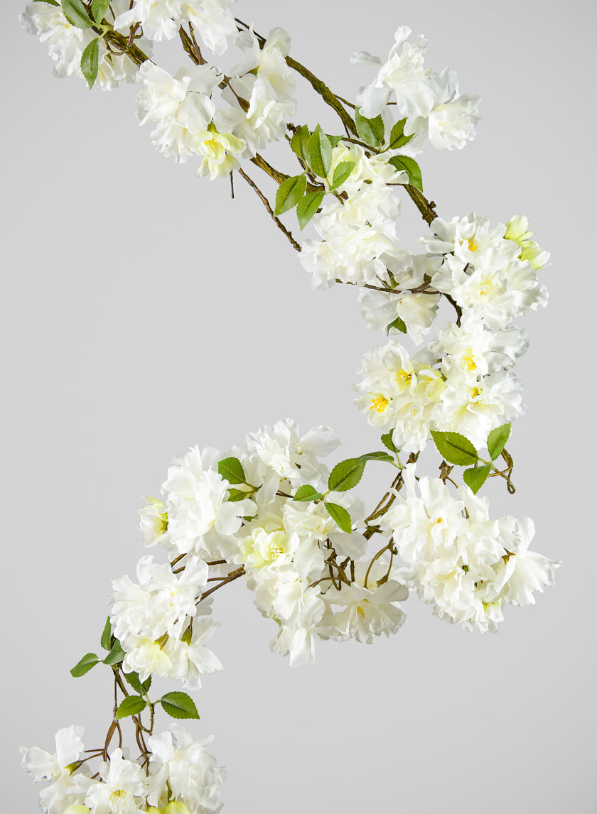 50in Long White Cherry Blossom Vine, Case of 6 Decor Jamaligarden