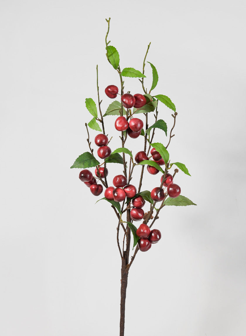 30in Long Red Cherry Branch Decor Jamaligarden