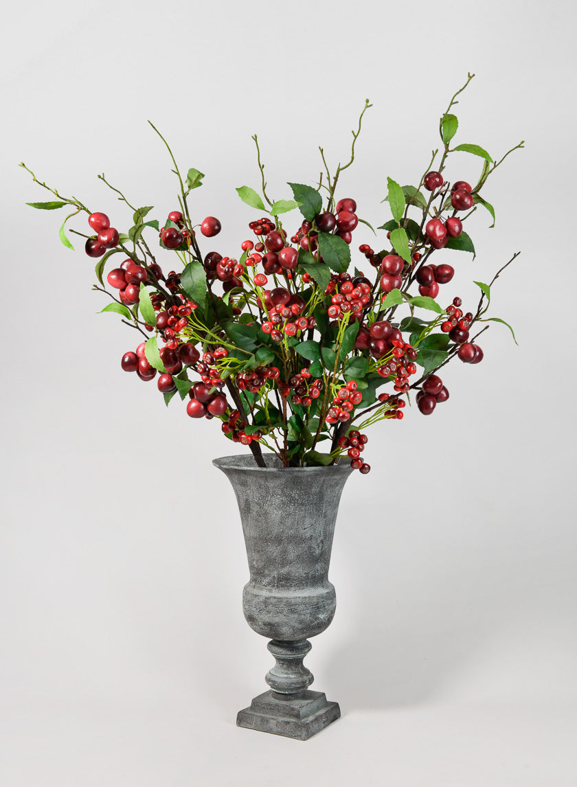 30in Long Red Cherry Branch Decor Jamaligarden