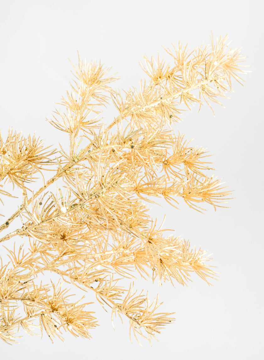 36in Long Gold Japanese Pine Branch Decor Jamaligarden