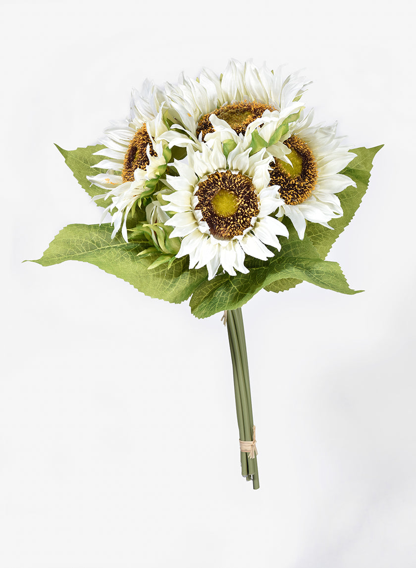 14in Long White Sunflower Bouquet Decor Jamaligarden