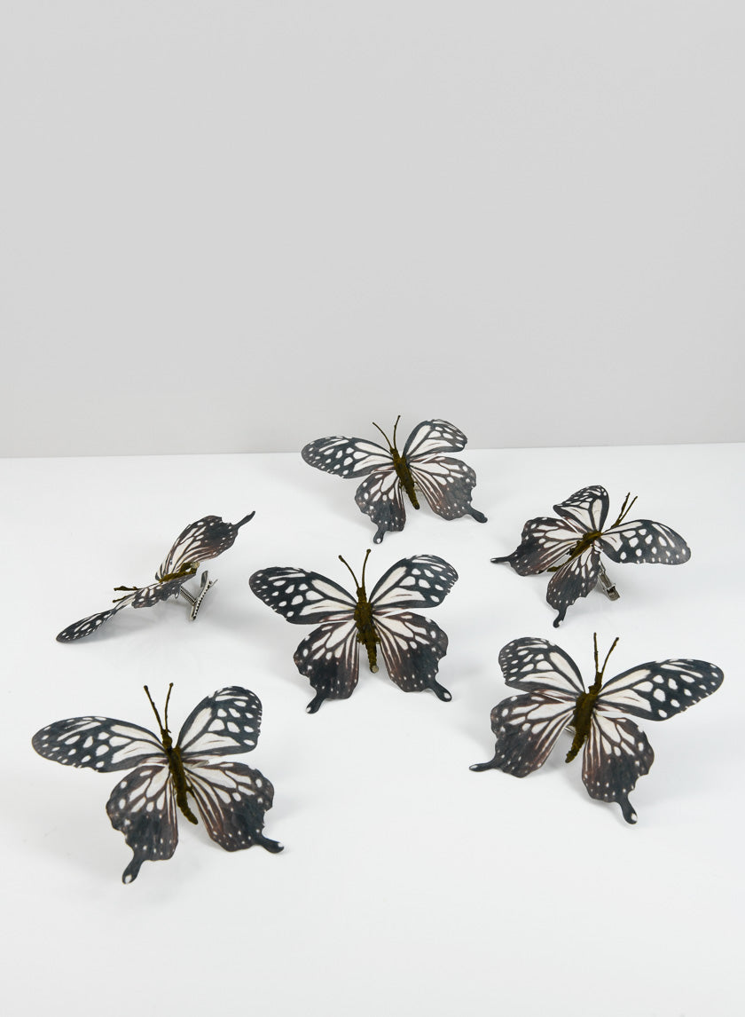 3.5in Long Black Butterfly Ornament Decor Jamaligarden