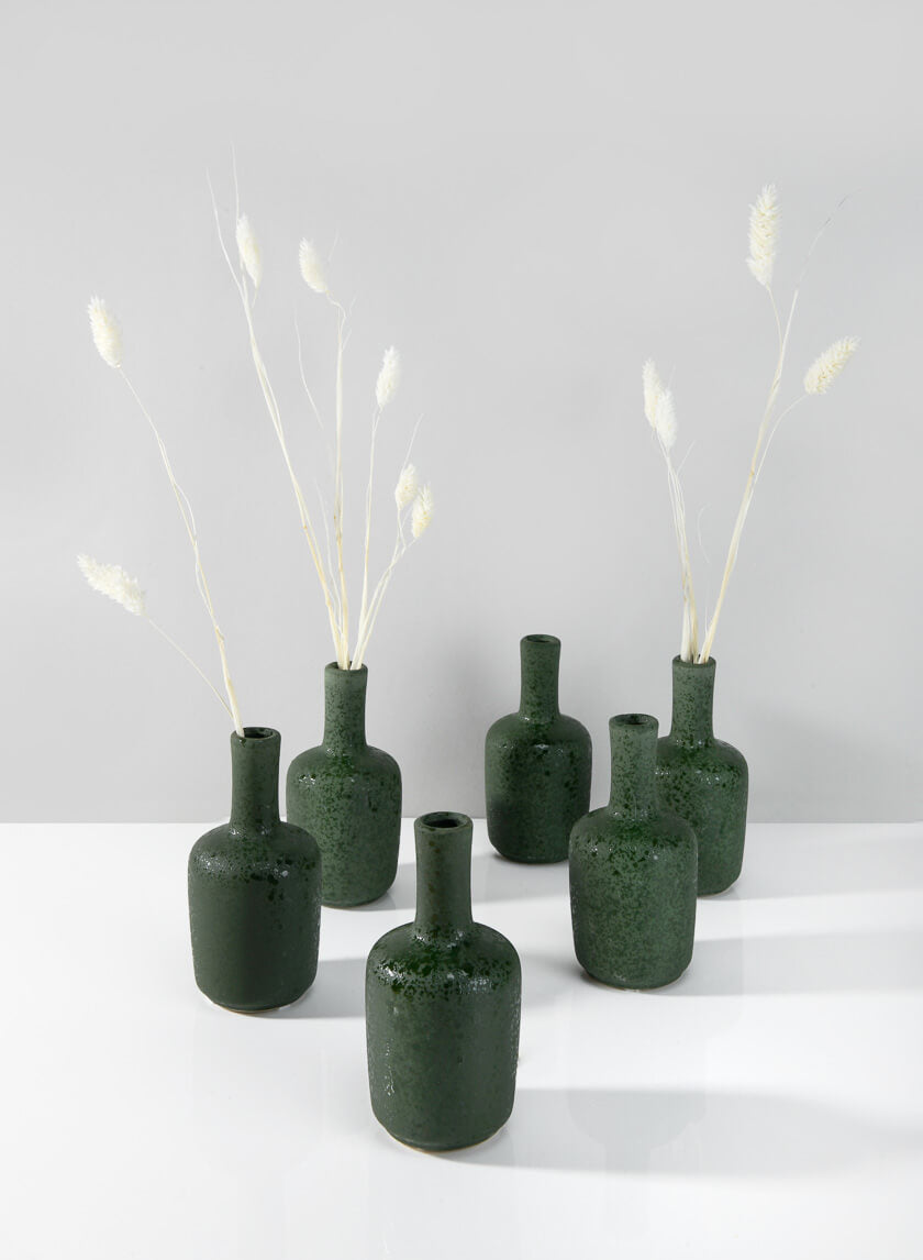 5.5in Tall Acapulco Green Sandstone Bud Vase Decor Jamaligarden